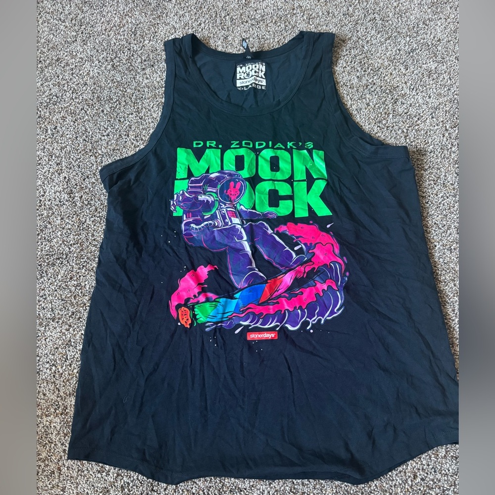 Dr. Zodiak's Moon Rock Tank Top stoner days men’s preloved XL